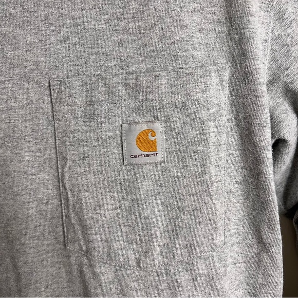 Carhartt Gray Long Sleeve Pocket Tee - Picture 3 of 5